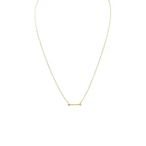 16"   2" 14 Karat Gold Plated Arrow Design Necklace