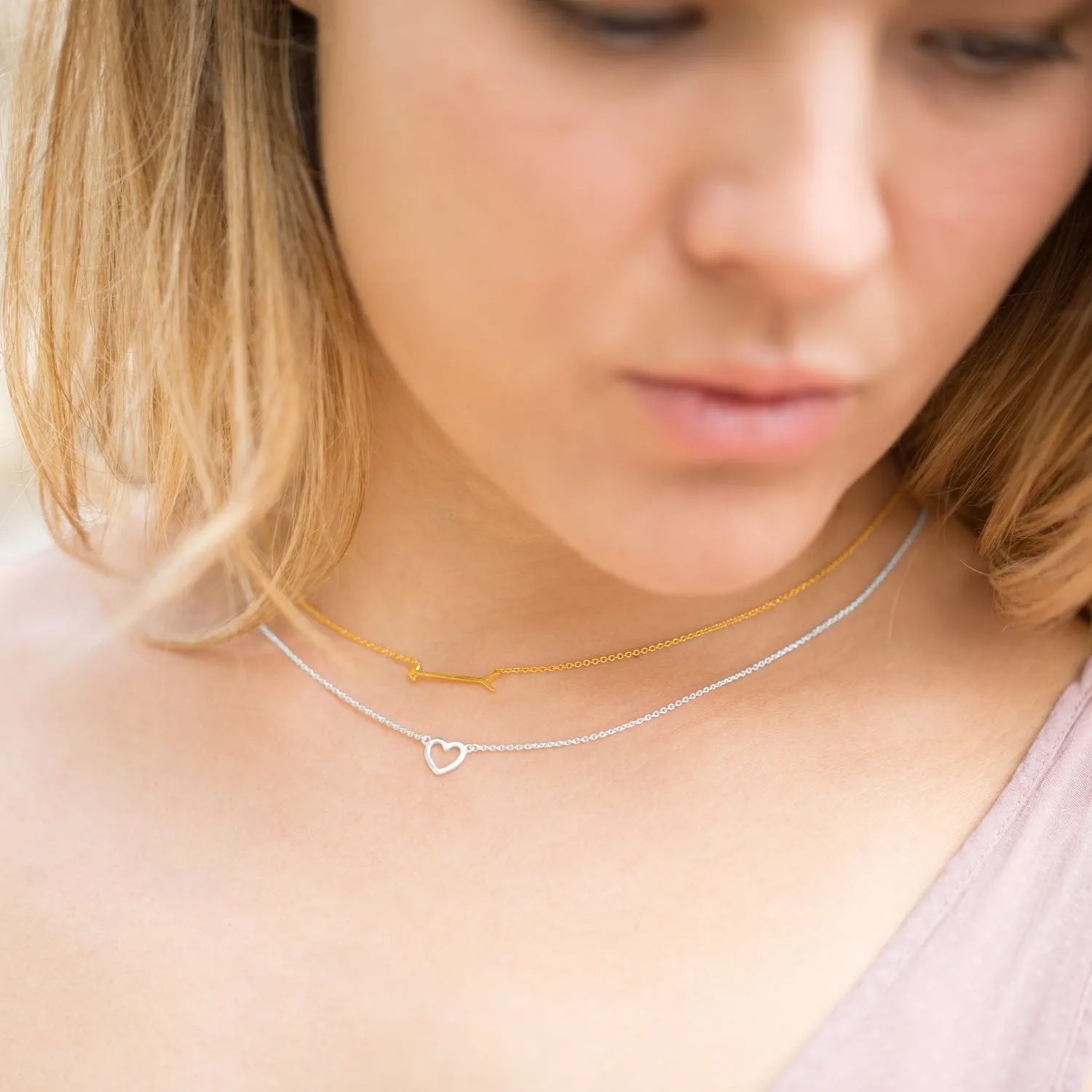 16"   2" 14 Karat Gold Plated Arrow Design Necklace