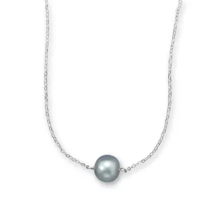 16"   2" Silver Cultured Freshwater Pearl Necklace