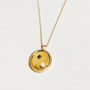 Astra Ying Yang Necklace (Gold)