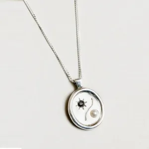 Astra Ying Yang Necklace (Silver)