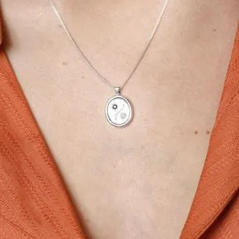 Astra Ying Yang Necklace (Silver)