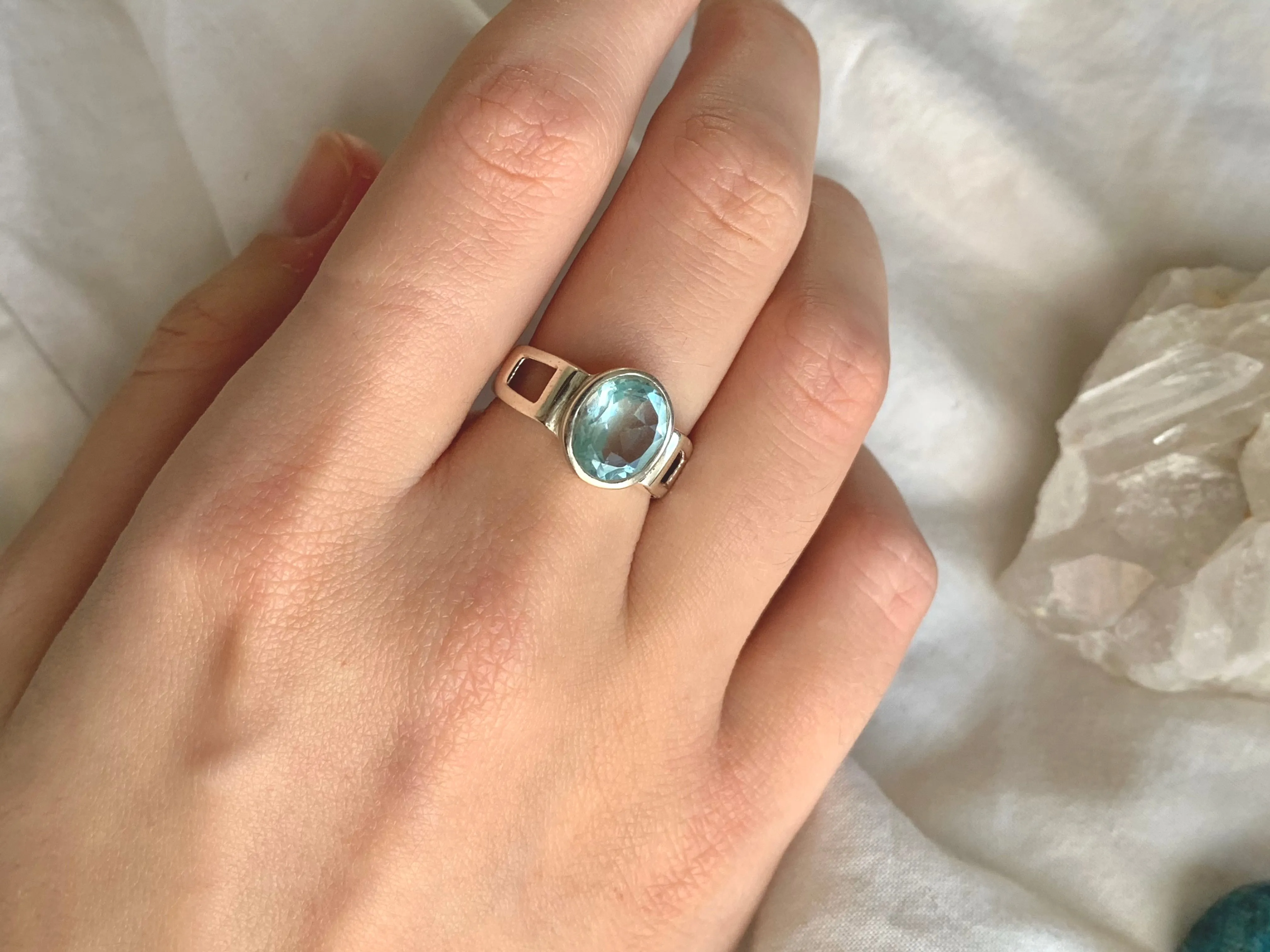 Blue Topaz Falco Ring