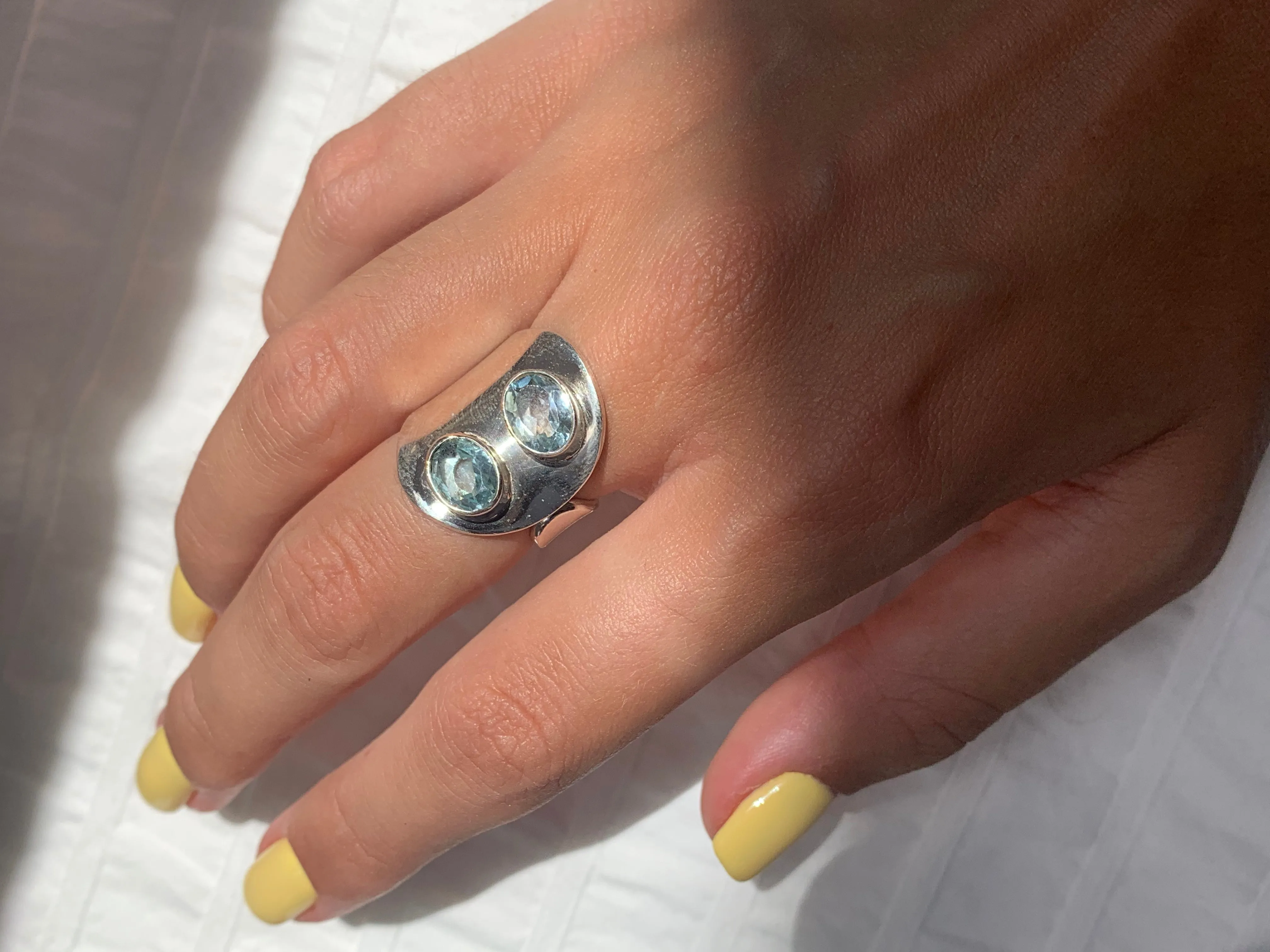 Blue Topaz Pallas Ring