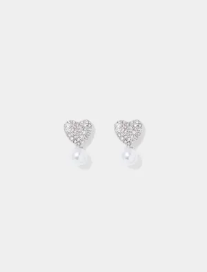 Casey Heart and Pearl Earrings
