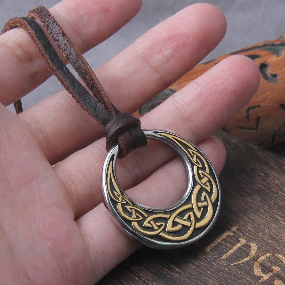 Celtic Moon Pendant - Stainless Steel