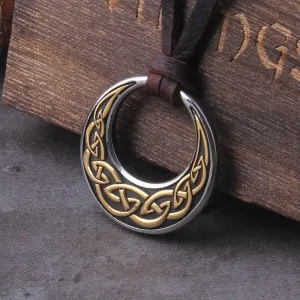 Celtic Moon Pendant - Stainless Steel