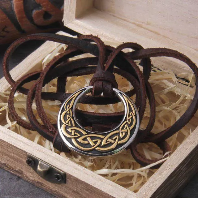Celtic Moon Pendant - Stainless Steel