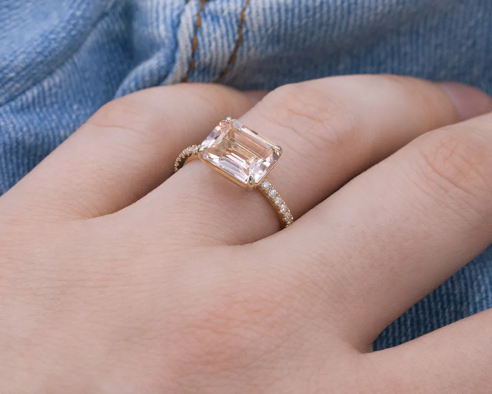 East-West Morganite Ring