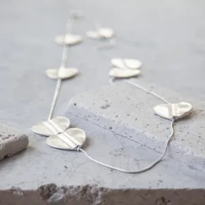 Flat Heart Necklace, Bracelet & Earrings