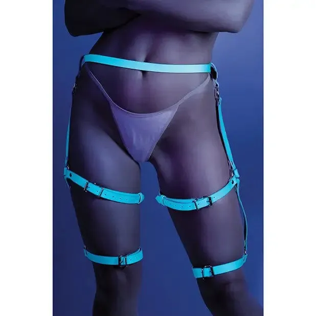 Glow 'Buckle Up' Glow In The Dark Leg Harness by Fantasy Lingerie