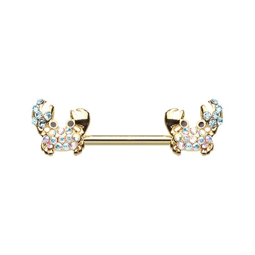 Gold Nipper Sea Crab Nipple Ring