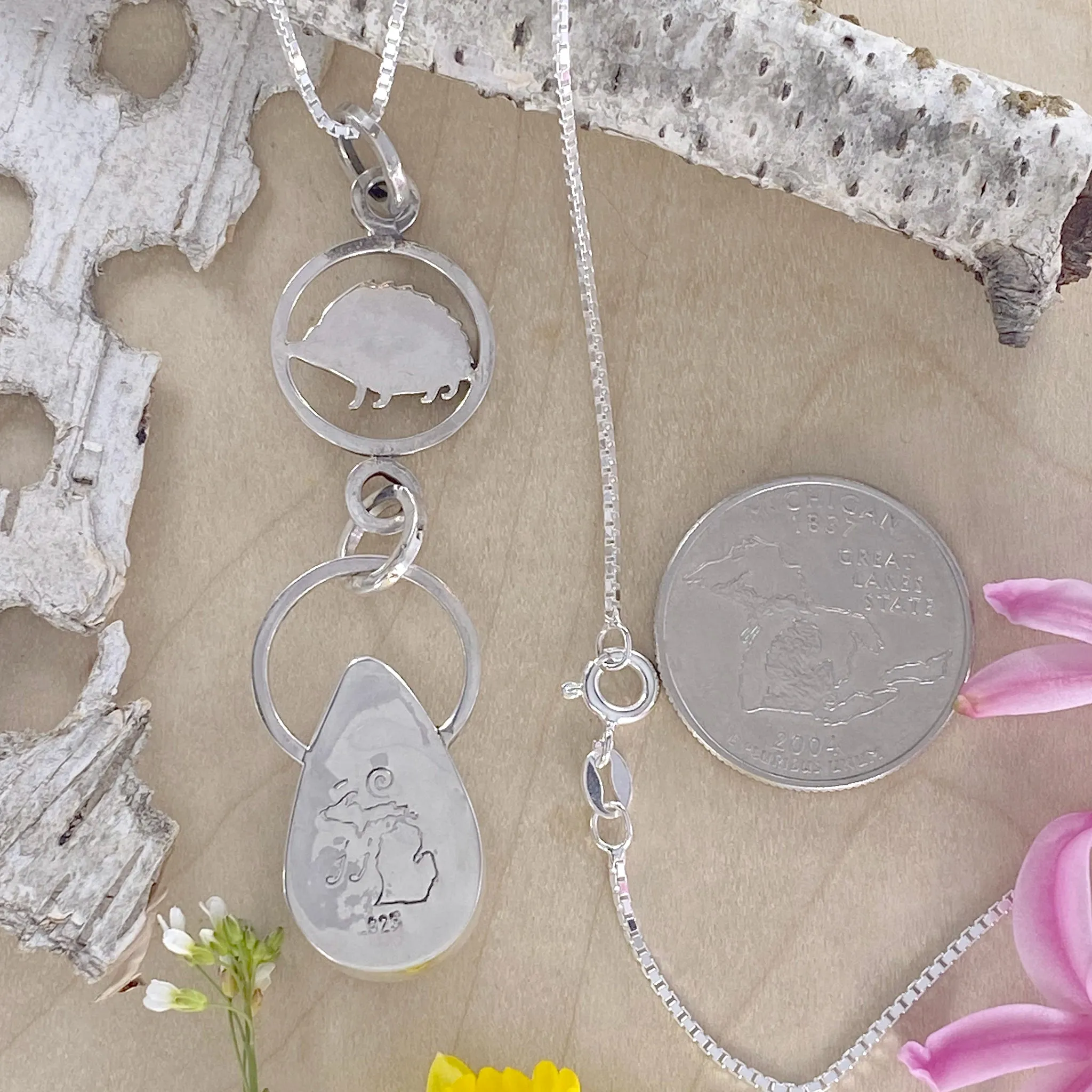 Laguna Lace Agate Pendant Necklace