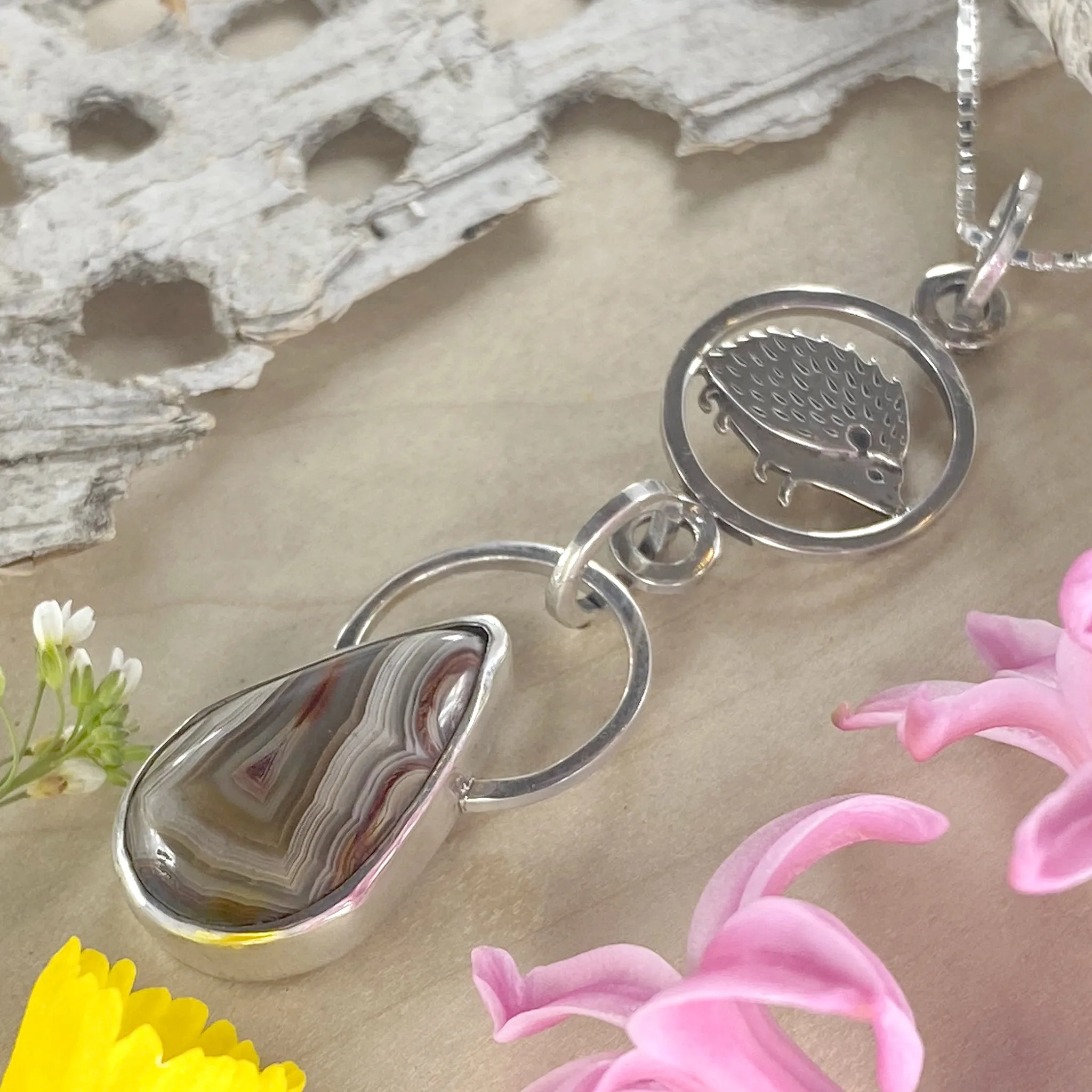 Laguna Lace Agate Pendant Necklace