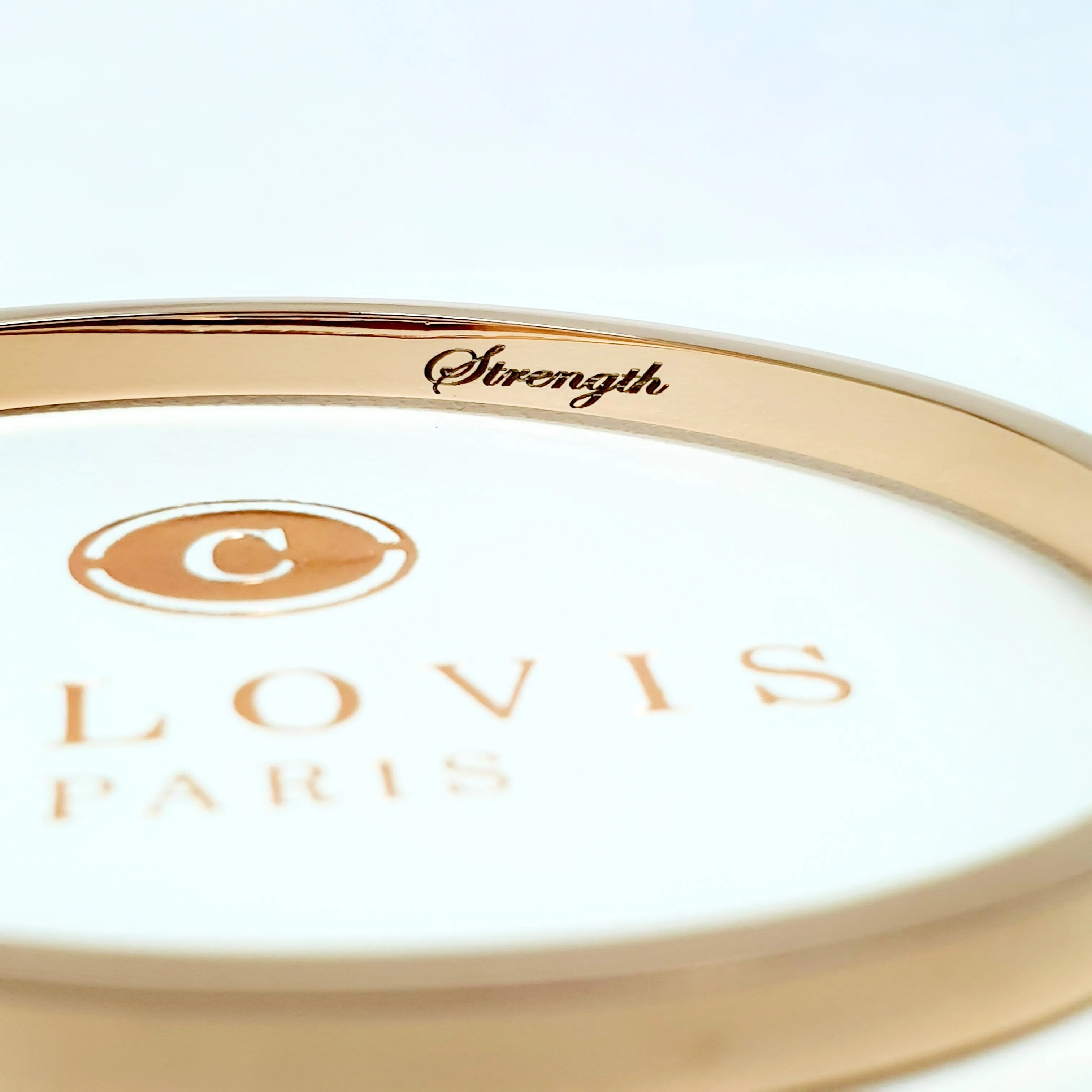 Layla Dua-Row Dias Rose Gold Bangle