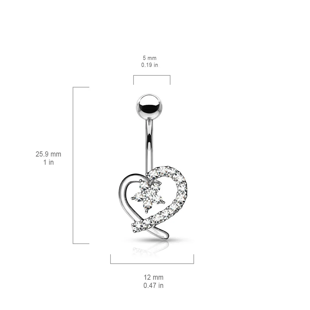 Lost in Love Belly Bar with Rose Gold Plating