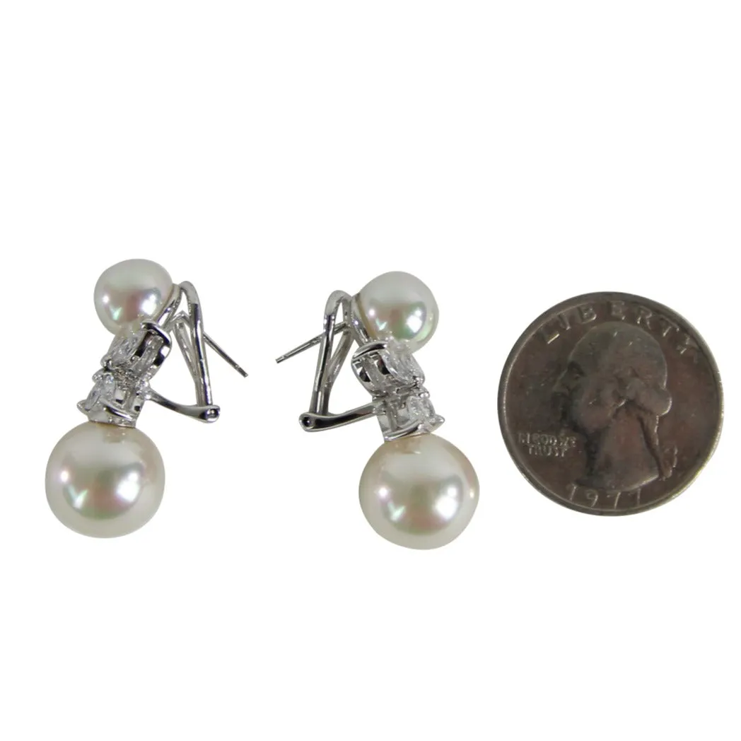 Majorica | Faux Pearl & Crystal Earrings