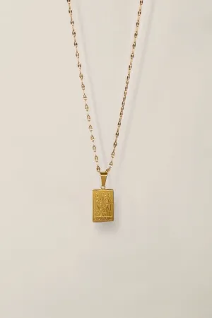 Medallion Rectangle Zodiac Necklace