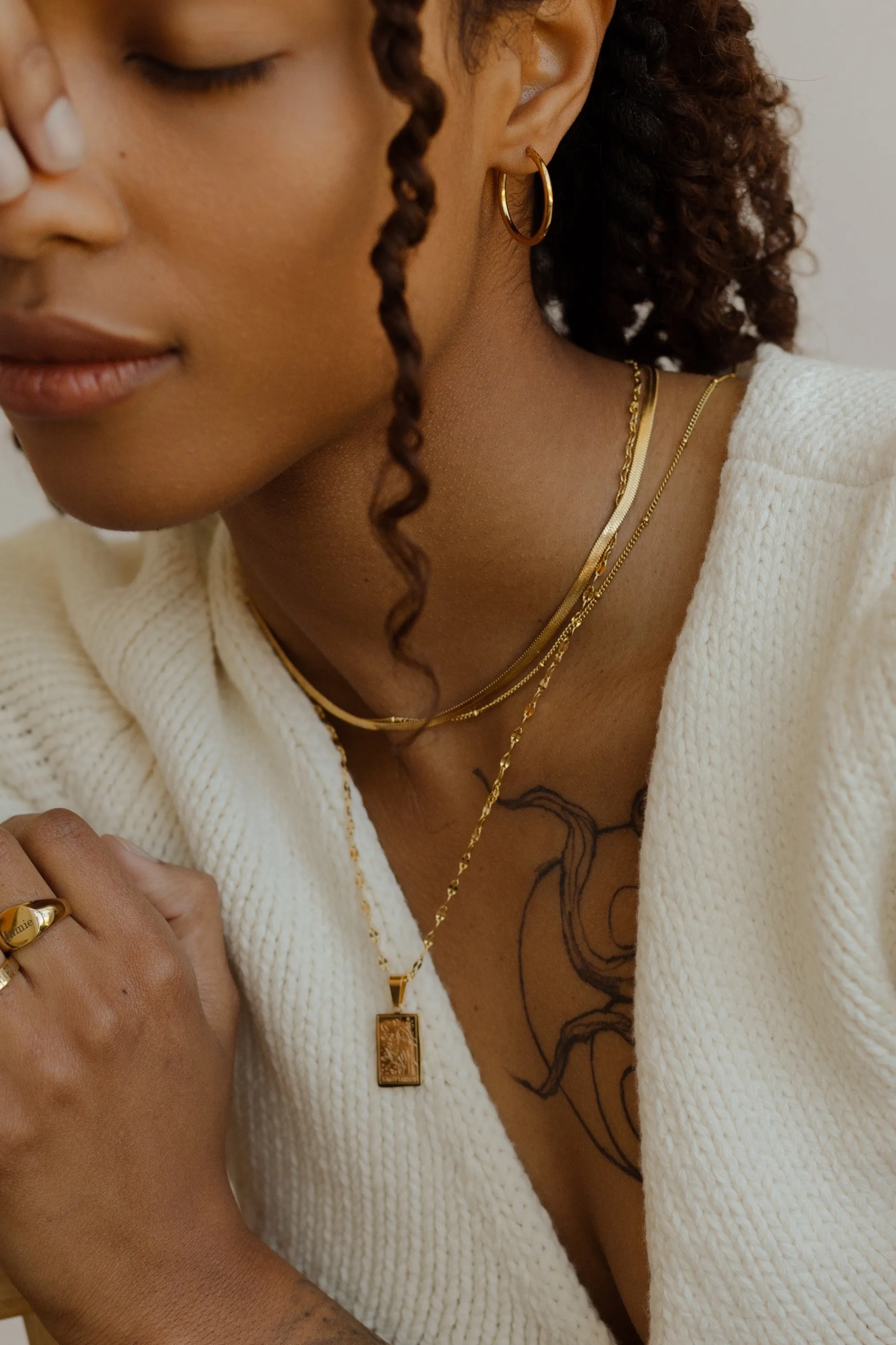 Medallion Rectangle Zodiac Necklace