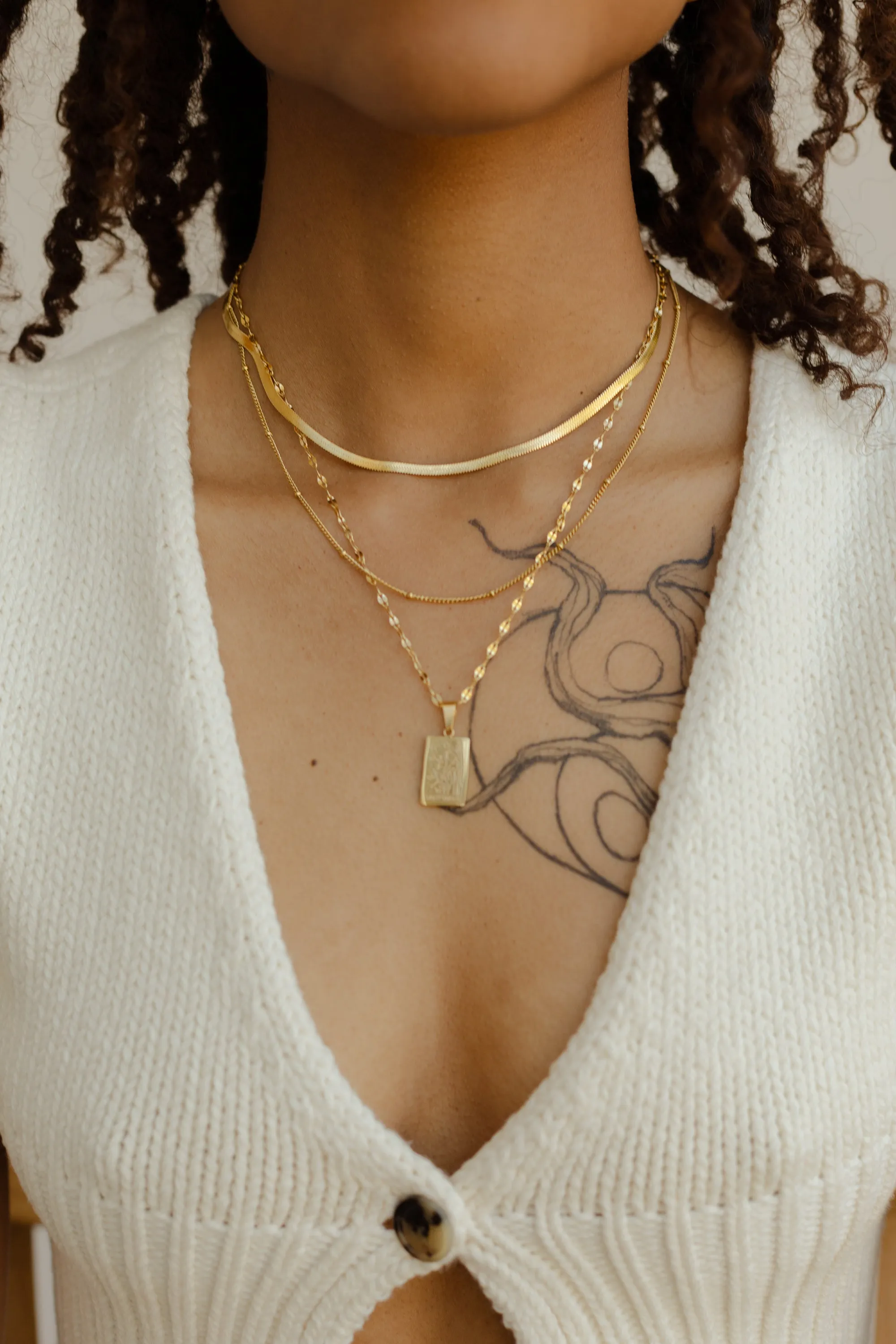 Medallion Rectangle Zodiac Necklace