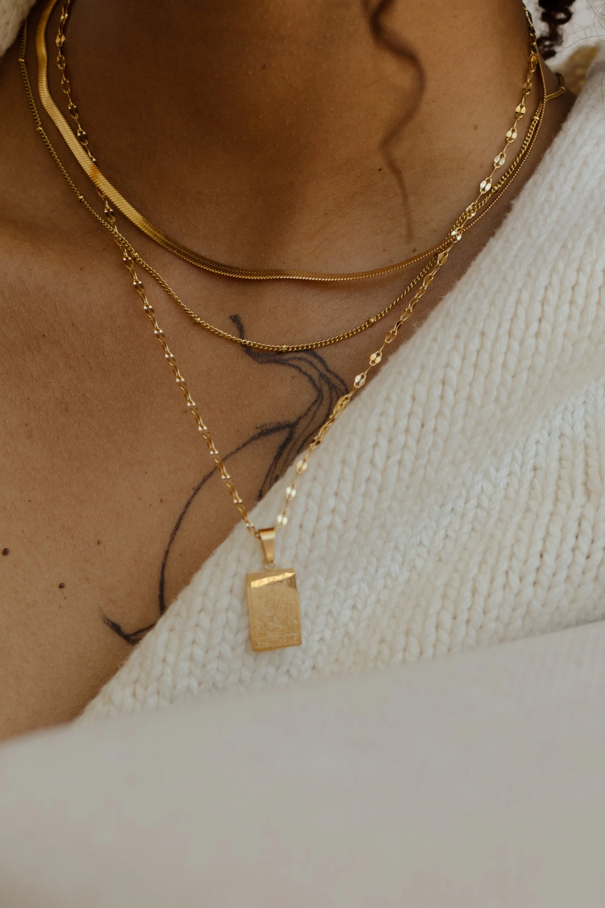 Medallion Rectangle Zodiac Necklace