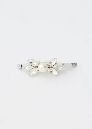 Mini Crystal and Pearl Hairslide