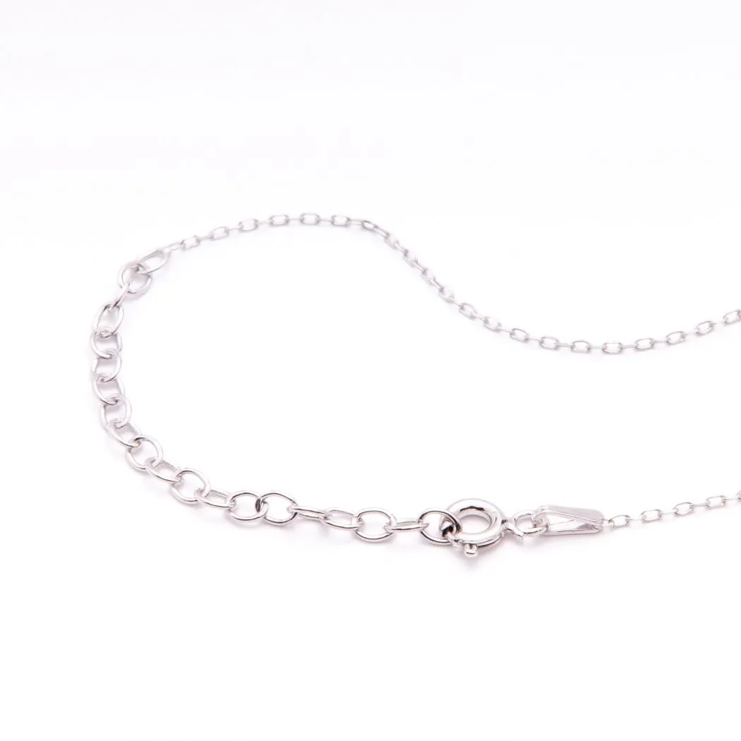 Mini Sterling Silver Filigree Queen Pendant Necklace
