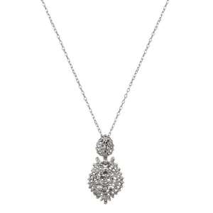Mini Sterling Silver Filigree Queen Pendant Necklace