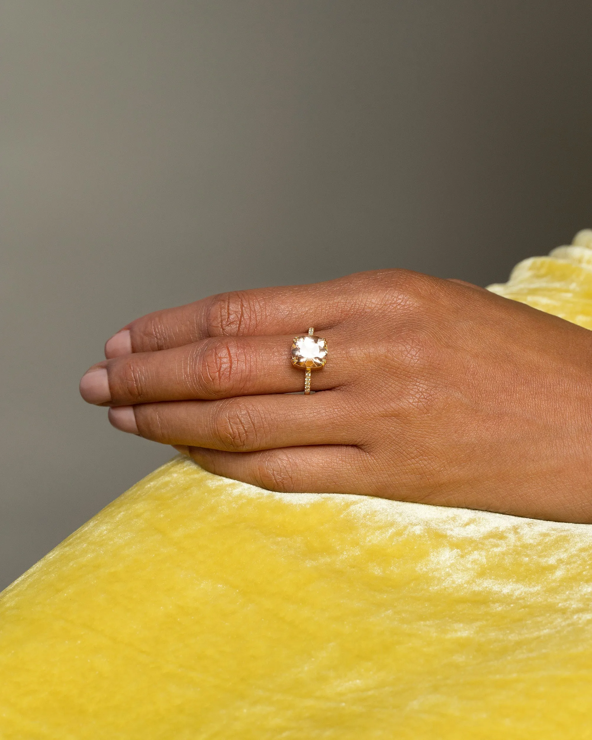 Morganite Solitaire Ring