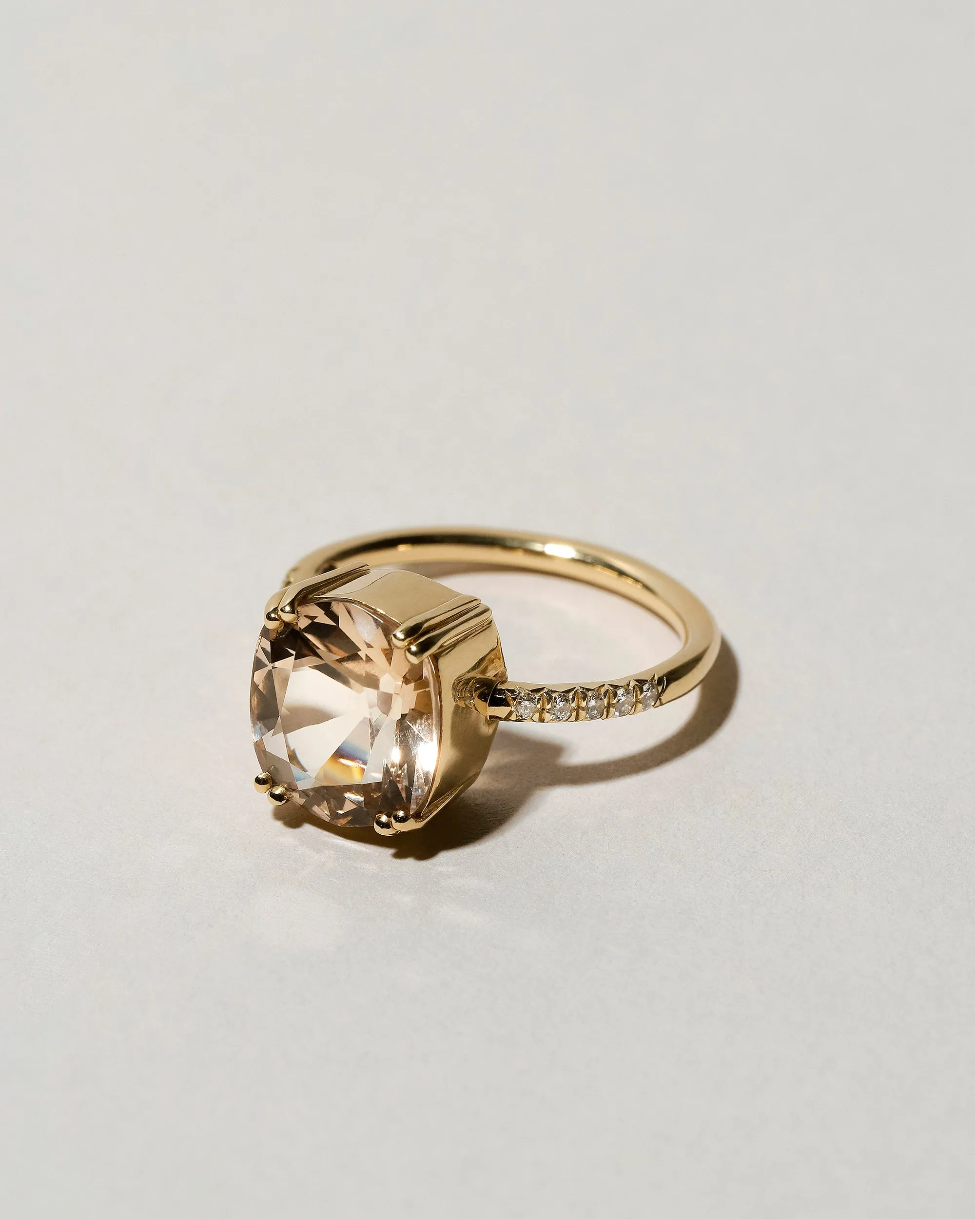 Morganite Solitaire Ring
