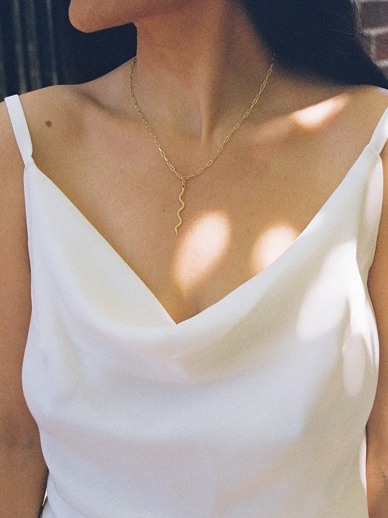 Nehebkau Necklace | Gold with Pearl & Spinel