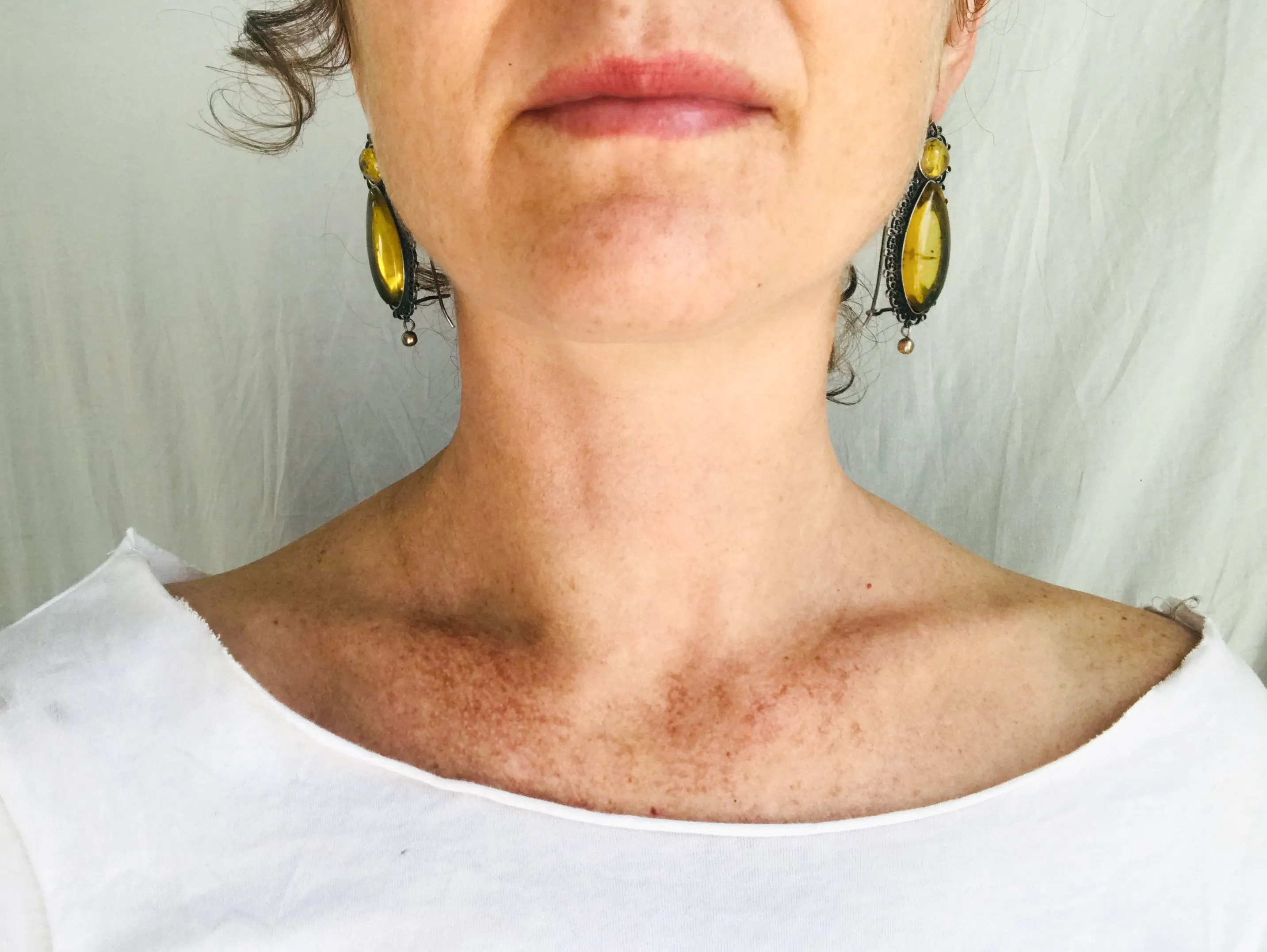Oaxacan Filigree Earrings. Amber & Sterling Silver. Mexico. Frida Kahlo