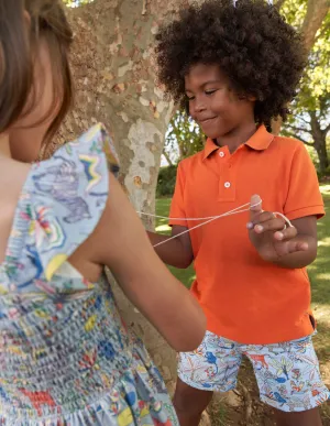 Piqué Polo Shirt-Fire Opal