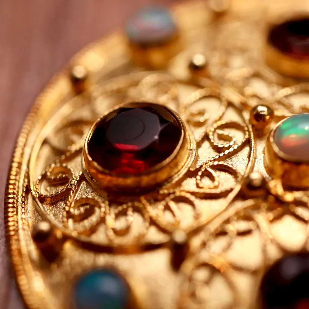 Ravenna Garnet and Opal Necklace
