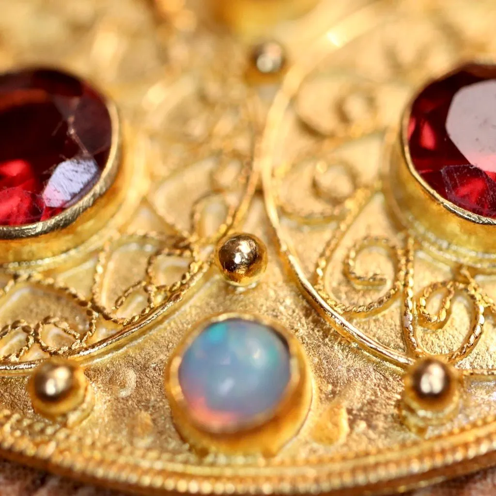 Ravenna Garnet and Opal Necklace