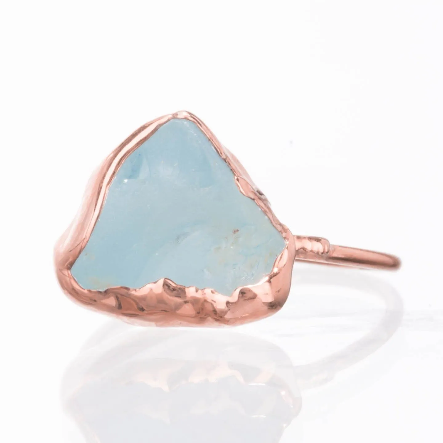 Raw Sky Blue Topaz Ring