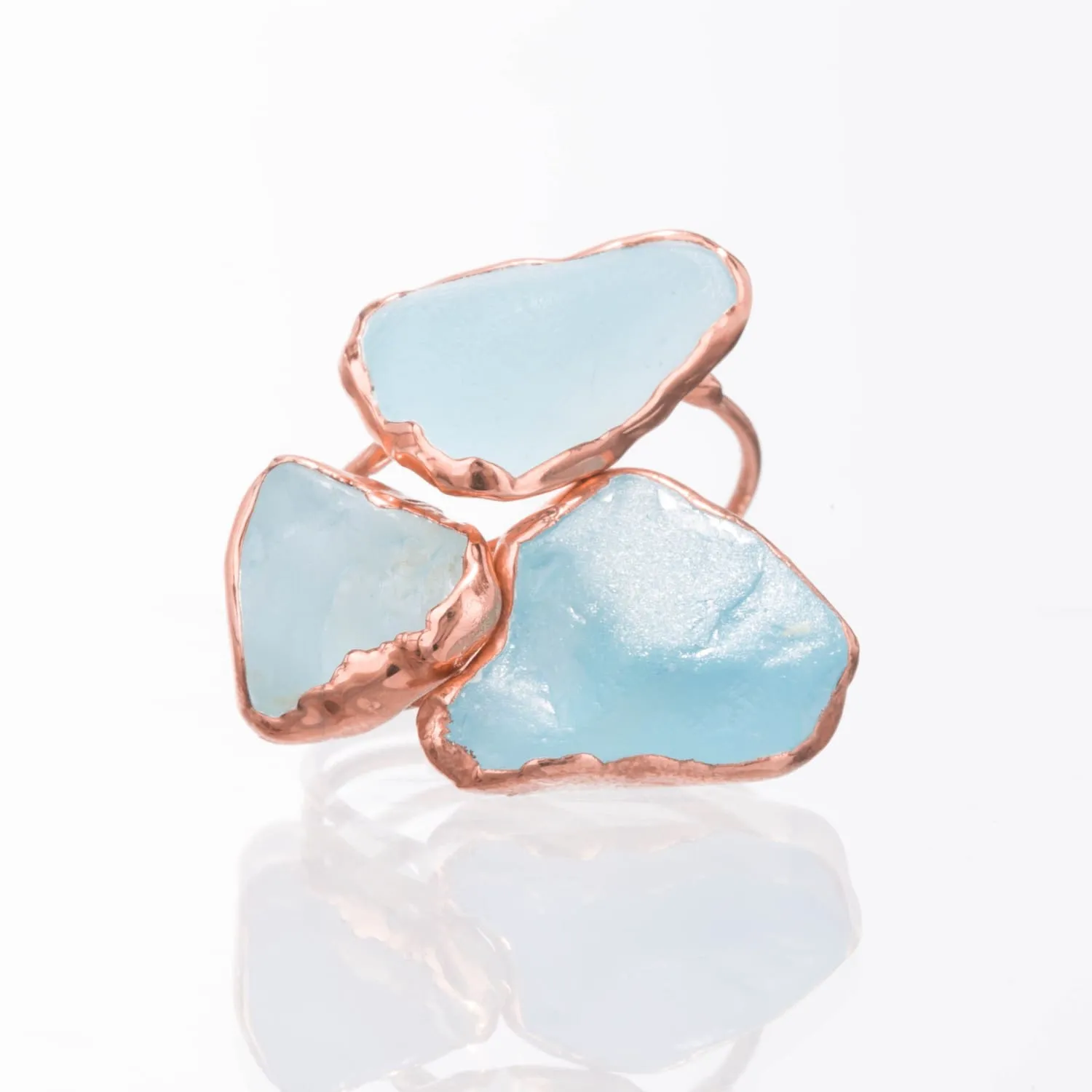 Raw Sky Blue Topaz Ring