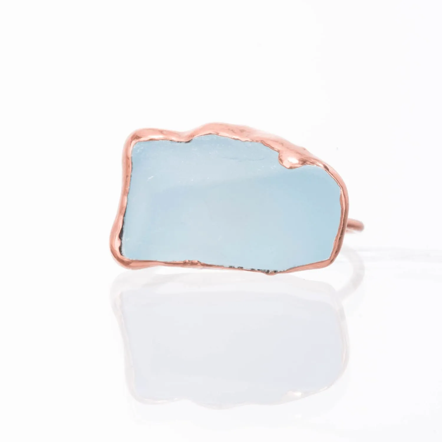 Raw Sky Blue Topaz Ring