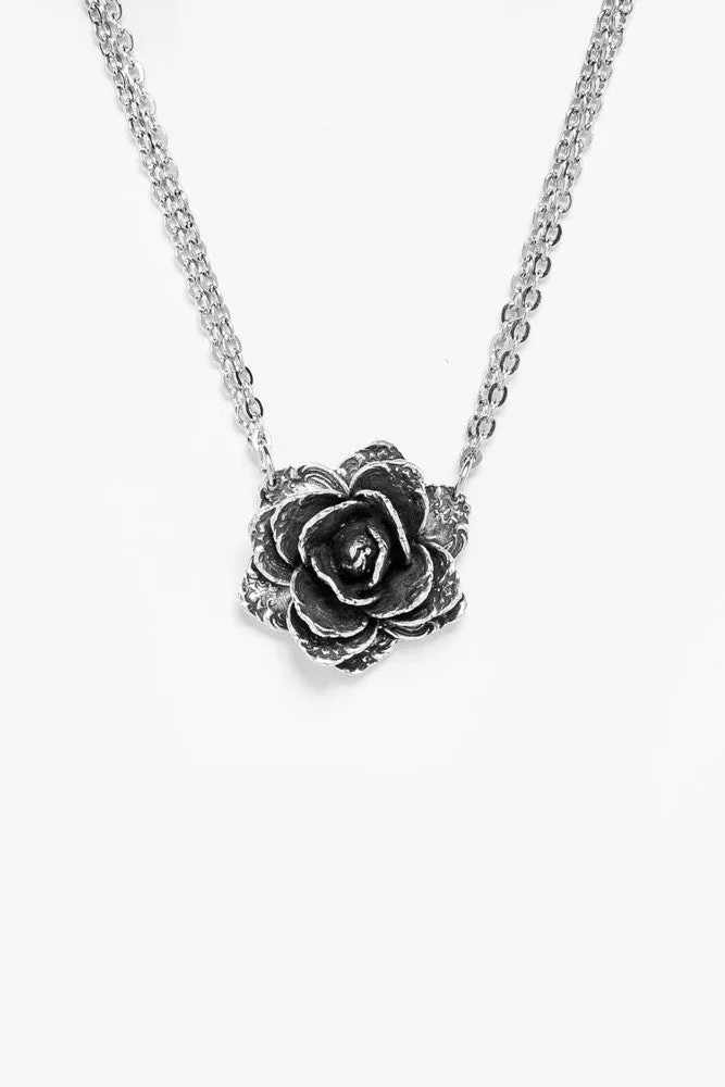 Rose Sterling Silver Necklace
