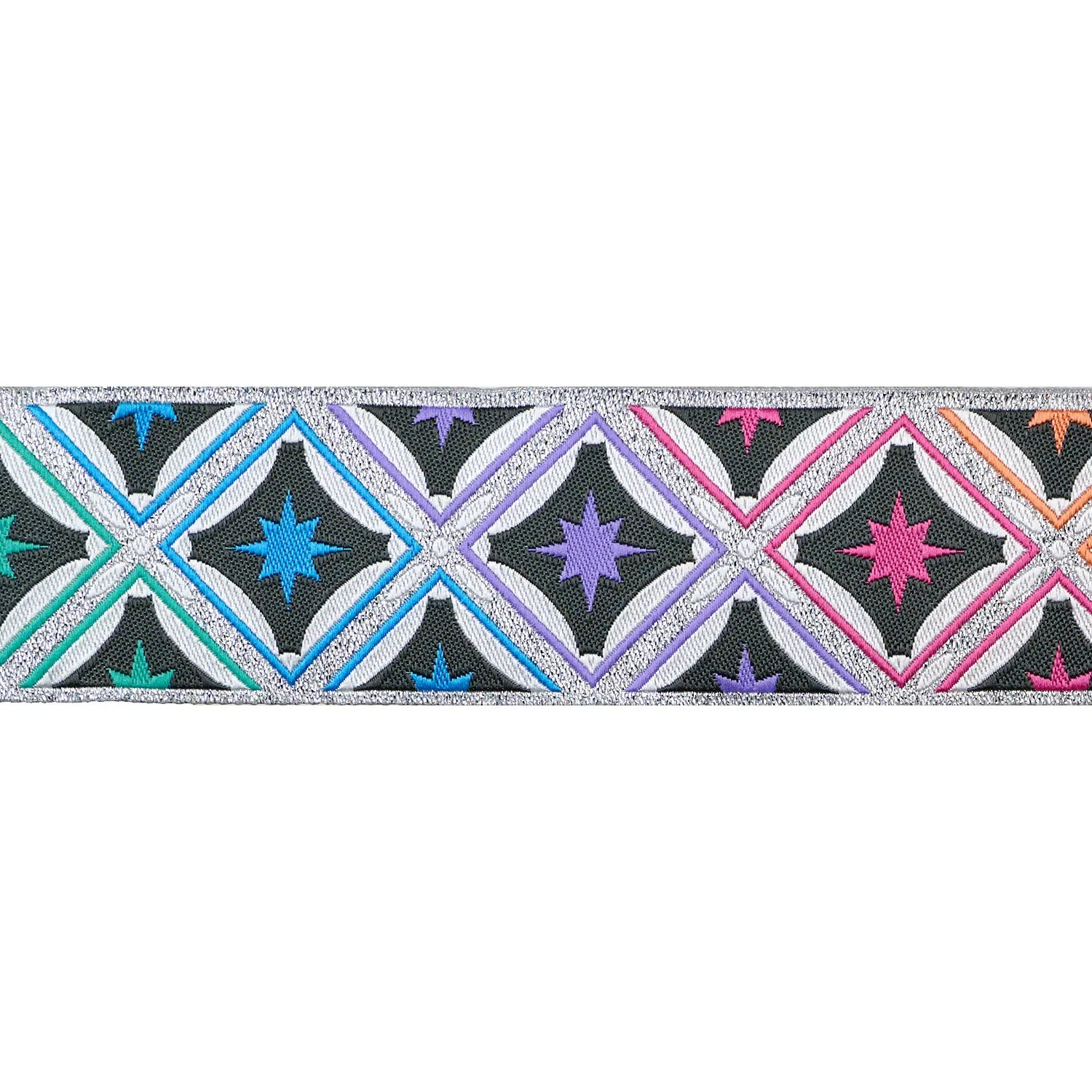 Stargazer in Metallic Storm - 1-1/2" width - Tula Pink Roar! - One Yard