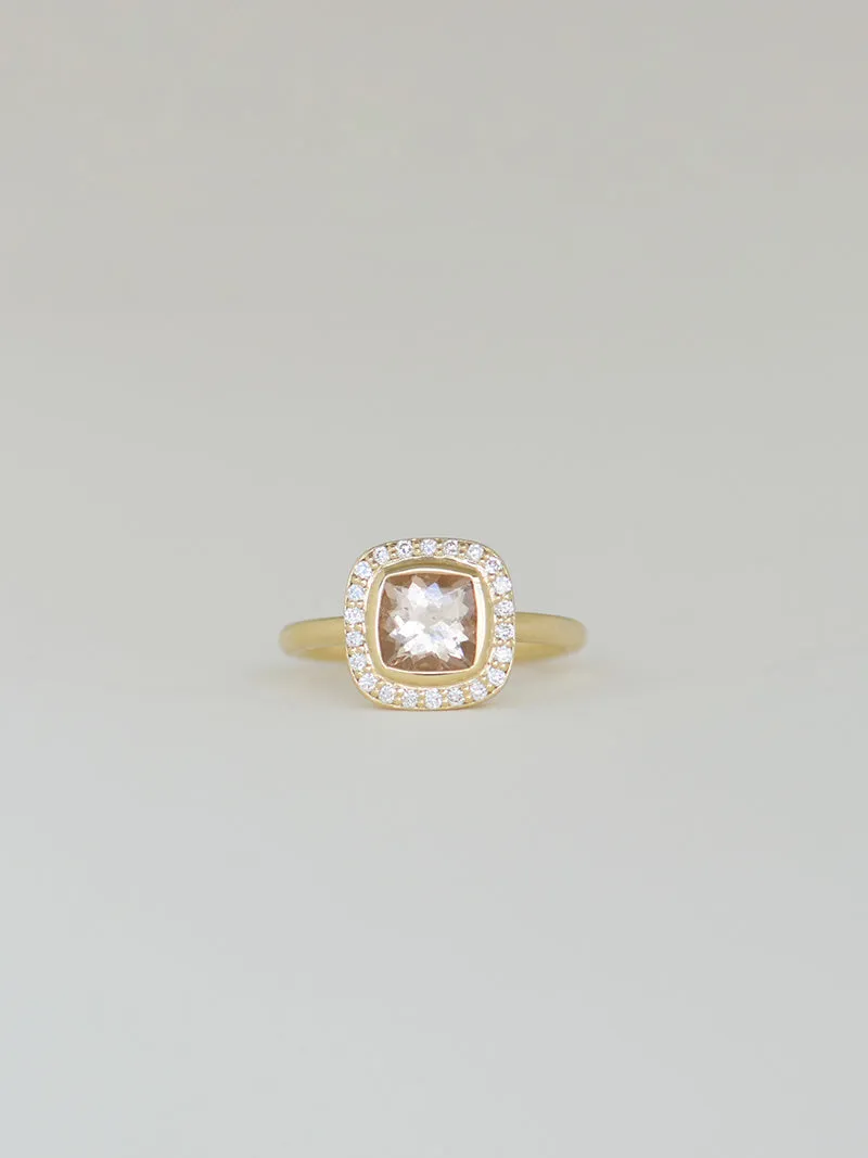 Starsh Ring | 9-Carat Gold | Morganite & White Diamonds