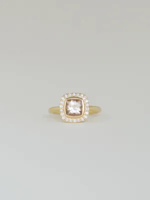 Starsh Ring | 9-Carat Gold | Morganite & White Diamonds