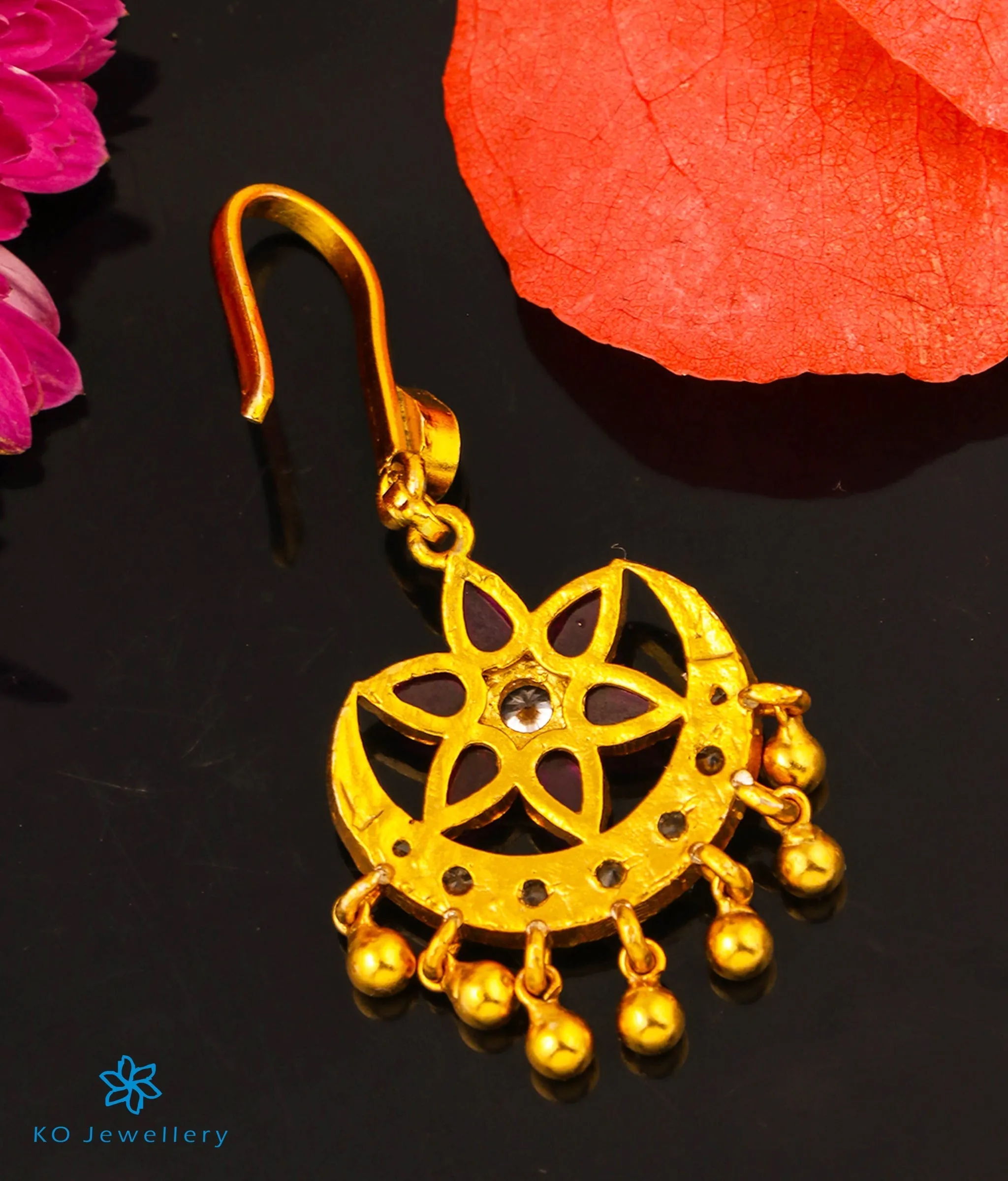 The Ajala Silver Bridal Maang Tikka (Pearl)