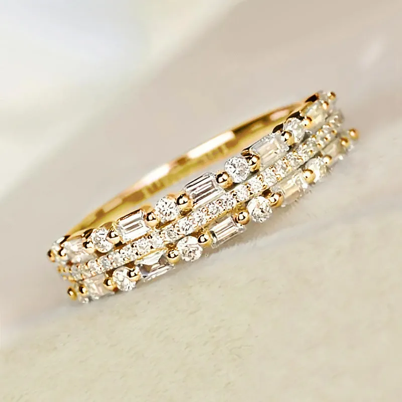 Three-layer Fine Line Ring