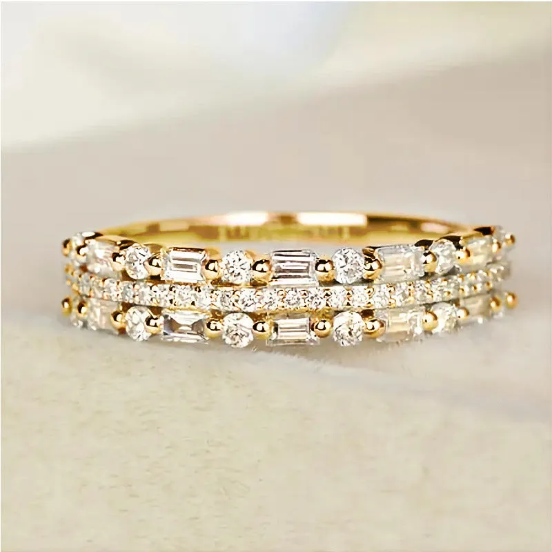 Three-layer Fine Line Ring