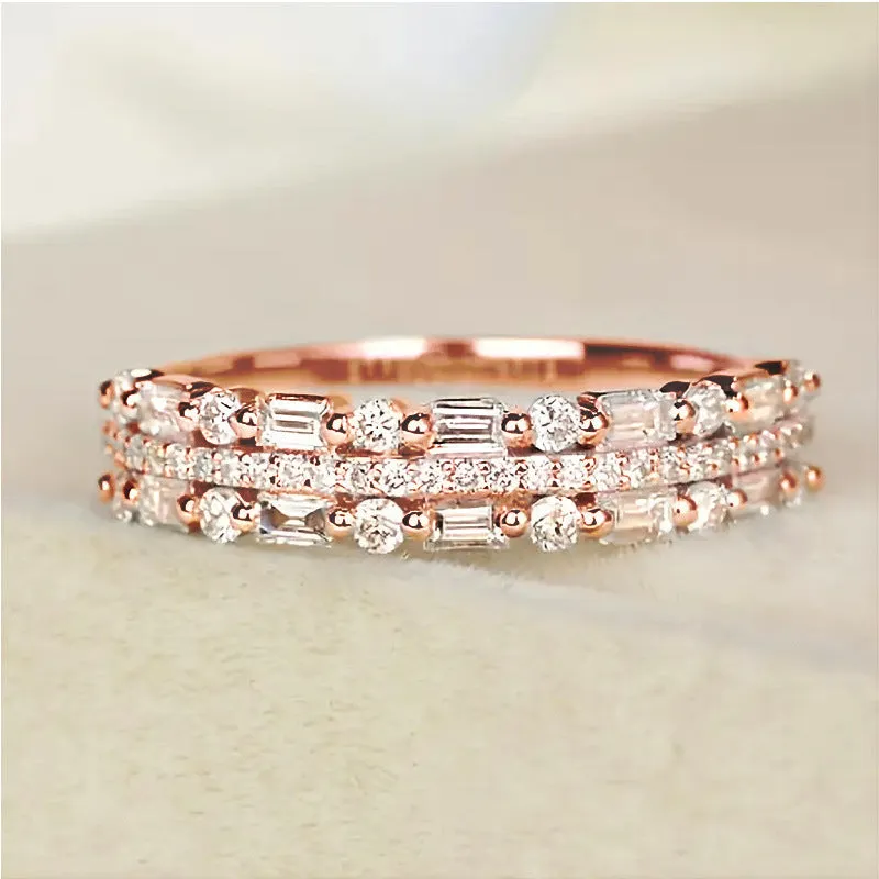 Three-layer Fine Line Ring