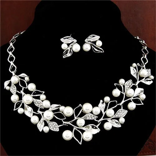 ZOSHI Fashion Pearl Jewelry Sets For Women African Beads Jewelry Set Gold Plated Wedding Crystal Bridal Dubai Necklace Jewelery