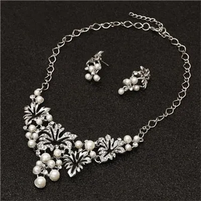 ZOSHI Fashion Pearl Jewelry Sets For Women African Beads Jewelry Set Gold Plated Wedding Crystal Bridal Dubai Necklace Jewelery